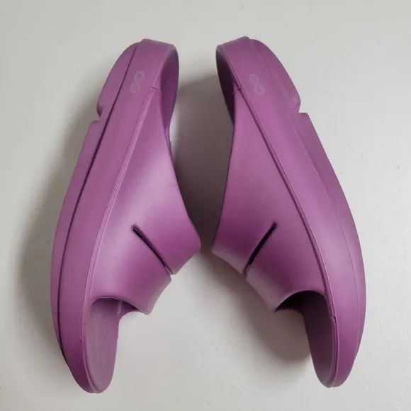 Oofos OOahh Purple Slide Sandals