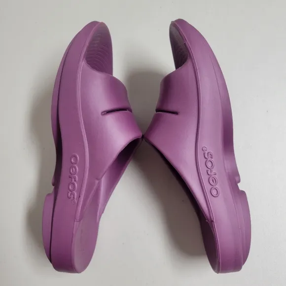Oofos OOahh Purple Slide Sandals