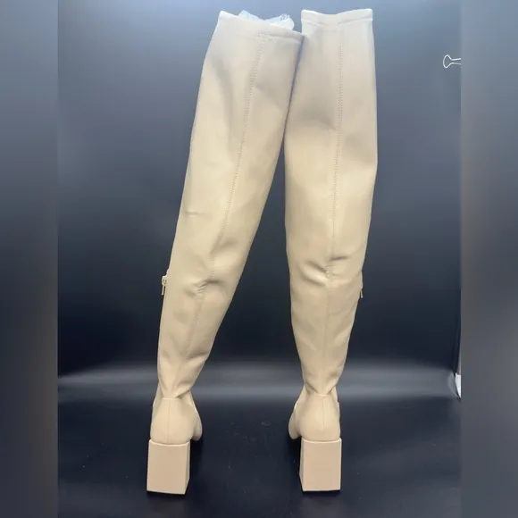 Open Edit Briar Over the Knee Boot Cream Vanilla