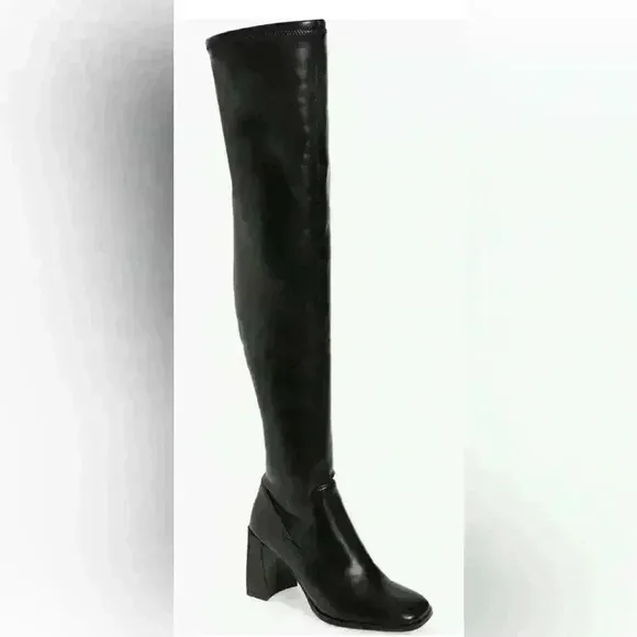 Open Edit Briar Over The Knee Boots Block Heel Goth Winter Club Size 9 New
