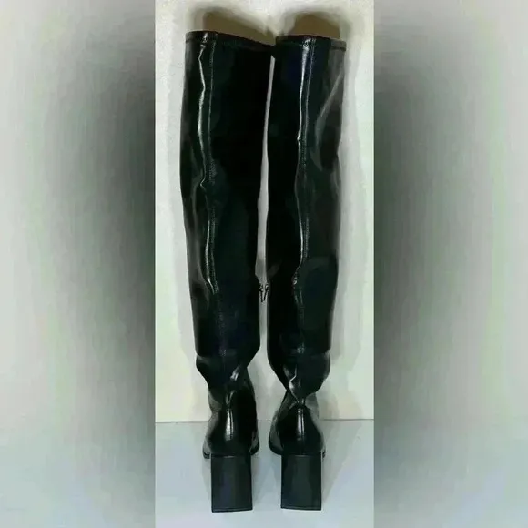 Open Edit Briar Over The Knee Boots Block Heel Goth Winter Club Size 9 New