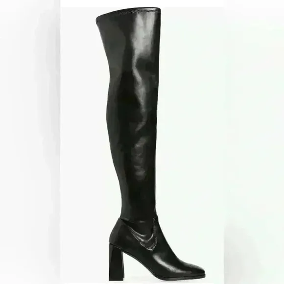 Open Edit Briar Over The Knee Boots Block Heel Goth Winter Club Size 9 New