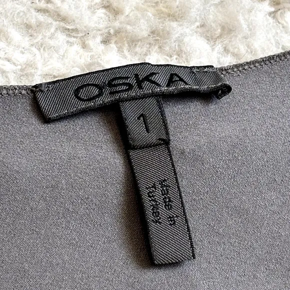 Oska Womens Size 4/6 Gray Scoop Neck Relaxed Lagenlook Tunic Dress Minimalist