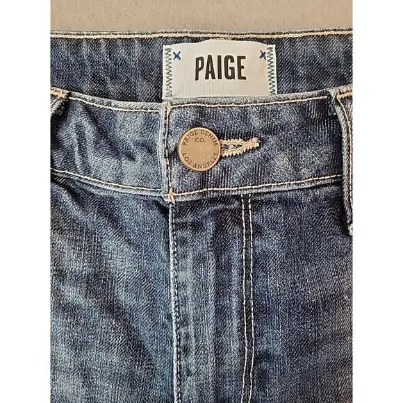 PAIGE Jimmy Jimmy Cutoff Denim Shorts In Izza Destructed Size 27