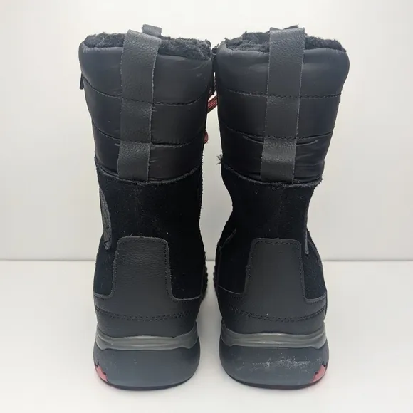 PAJAR Kimberly winter boot leather suede wool black lace up side zip size 5-5.5
