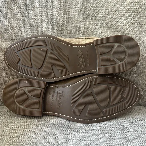Paraboot Galaxy France Men's Cream Leather Dress Shoes Made in France Sz 11 EUC