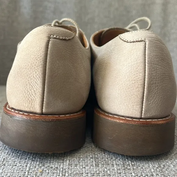 Paraboot Galaxy France Men's Cream Leather Dress Shoes Made in France Sz 11 EUC