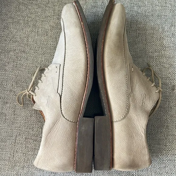 Paraboot Galaxy France Men's Cream Leather Dress Shoes Made in France Sz 11 EUC