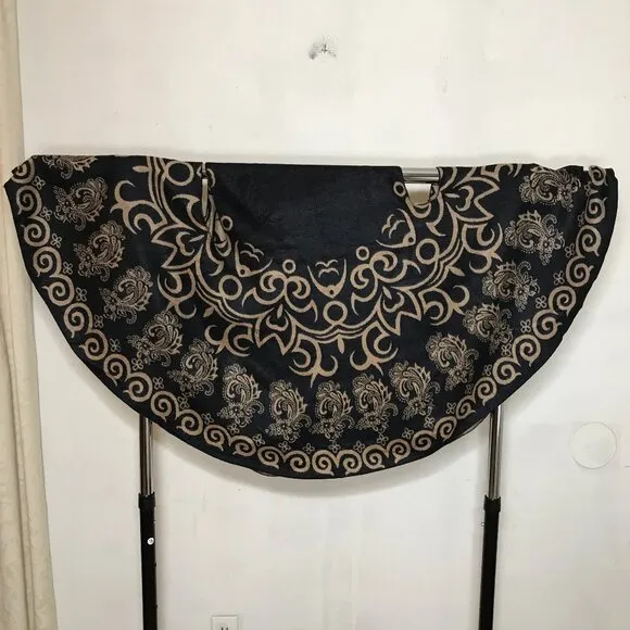 Pashmina Cashmere Moroccan Design Print Wrap Open Front Poncho Style Vest