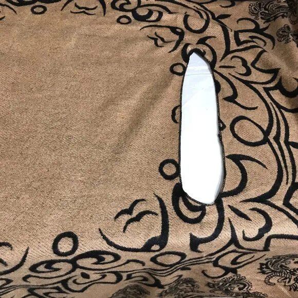 Pashmina Cashmere Moroccan Design Print Wrap Open Front Poncho Style Vest