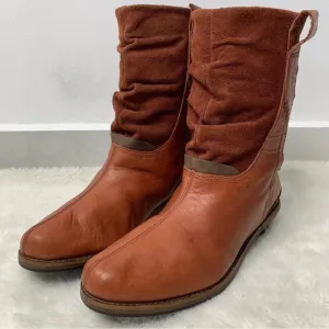 Patagonia Women's Addie Chimney Brick Brown Leather Ankle Boots Size 7