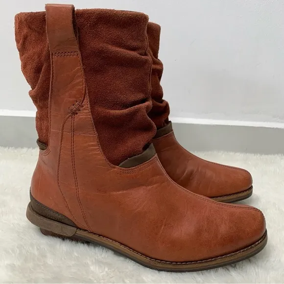 Patagonia Women's Addie Chimney Brick Brown Leather Ankle Boots Size 7