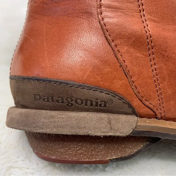 Patagonia Women's Addie Chimney Brick Brown Leather Ankle Boots Size 7