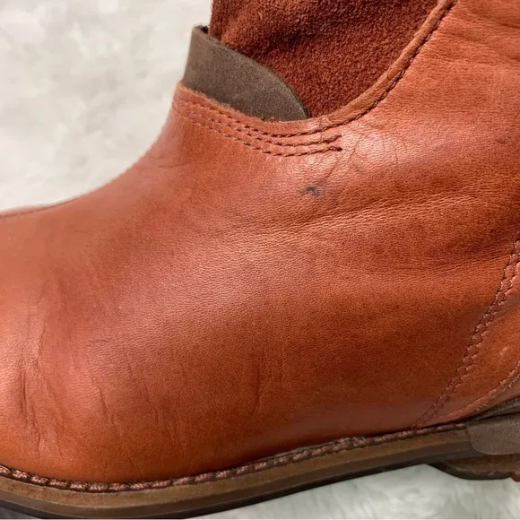 Patagonia Women's Addie Chimney Brick Brown Leather Ankle Boots Size 7