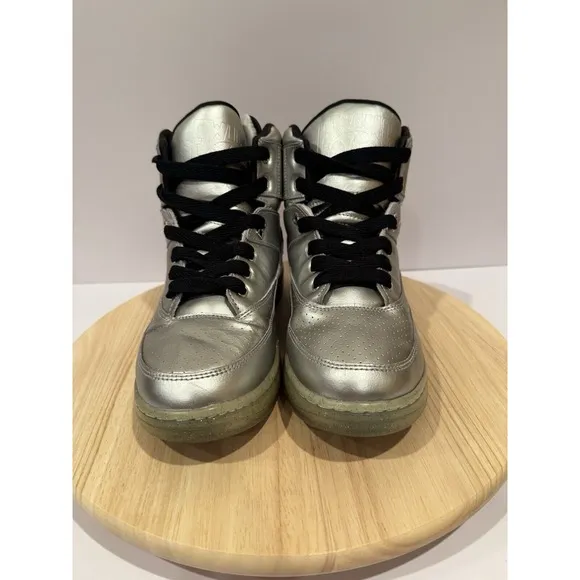 Patrick Ewing 33 Hi Platinum Black Silver Basketball Shoes Mens 9.5 Sneakers