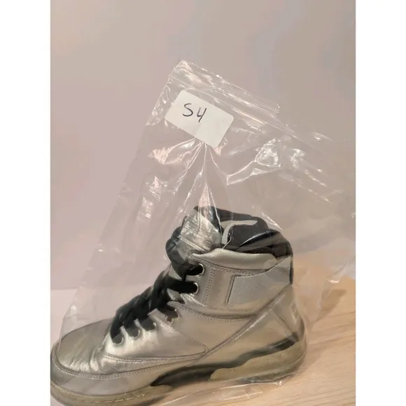 Patrick Ewing 33 Hi Platinum Black Silver Basketball Shoes Mens 9.5 Sneakers