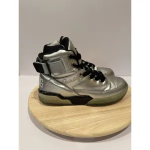 Patrick Ewing 33 Hi Platinum Black Silver Basketball Shoes Mens 9.5 Sneakers
