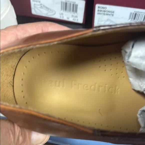 Paul Frederick Men's Brown Leather Dress Shoes