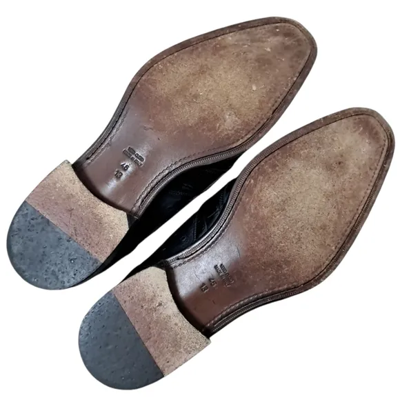 Paul Fredrick Embossed Ostrich &amp; Crocodile Italian Loafer Size 13