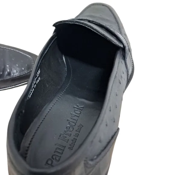 Paul Fredrick Embossed Ostrich &amp; Crocodile Italian Loafer Size 13
