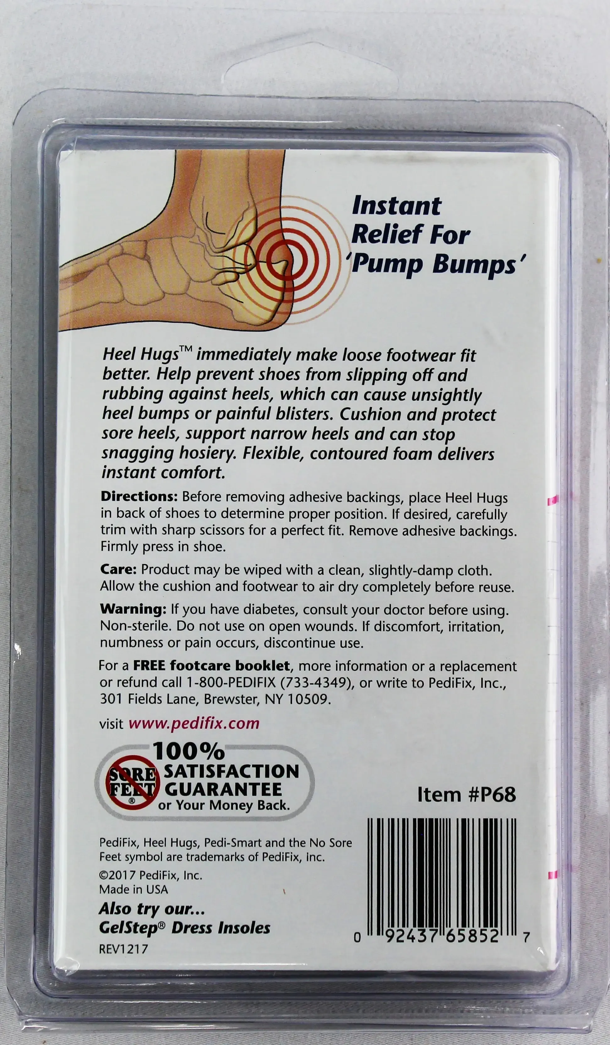 PediFix Pedi-Smart Heel Hugs – Cushioning Relief for Slipping & Rubbing Shoes