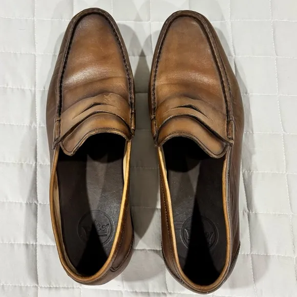 Peter Millar Classic Men’s Brown Leather Penny Loafers 11