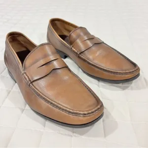 Peter Millar Classic Men’s Brown Leather Penny Loafers 11