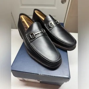 Peter Millar Men’s Black Leather Loafer Dress Shoes