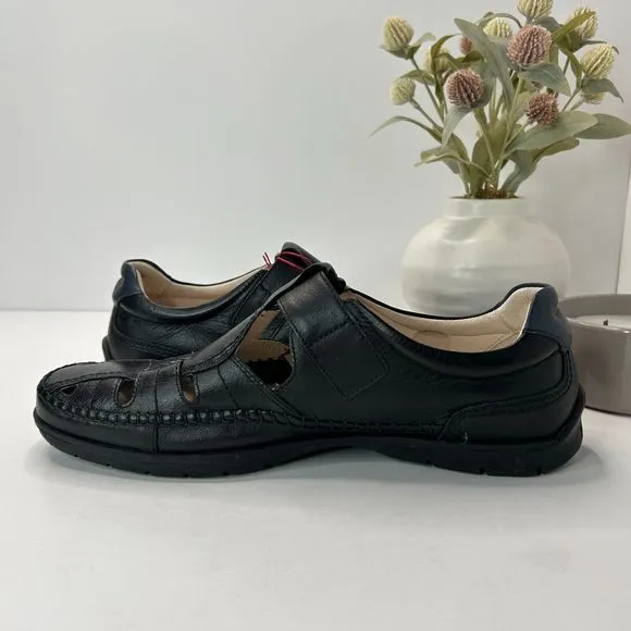 Pikolinos Marbella Leather Closed Toe Loafer Black Casual Men's EU 44/10-10.5