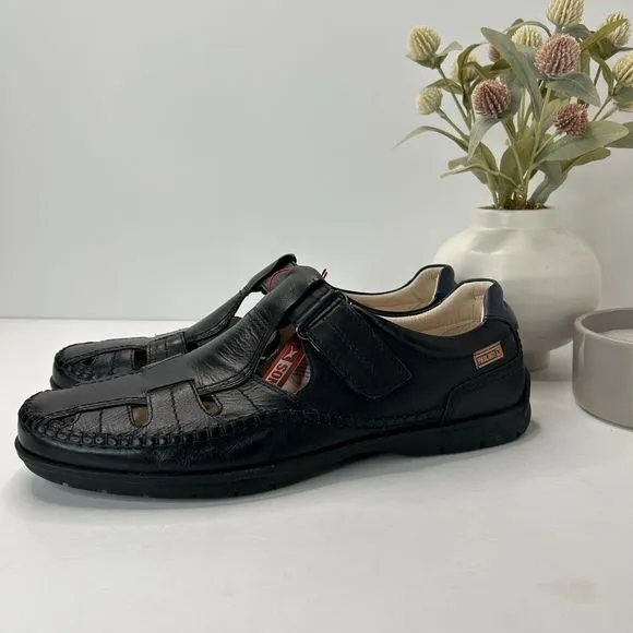 Pikolinos Marbella Leather Closed Toe Loafer Black Casual Men's EU 44/10-10.5