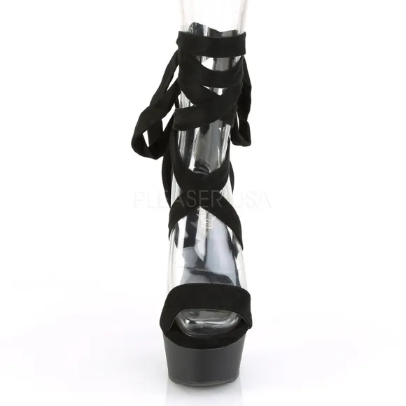 Platform Criss Cross High Heel Shoes