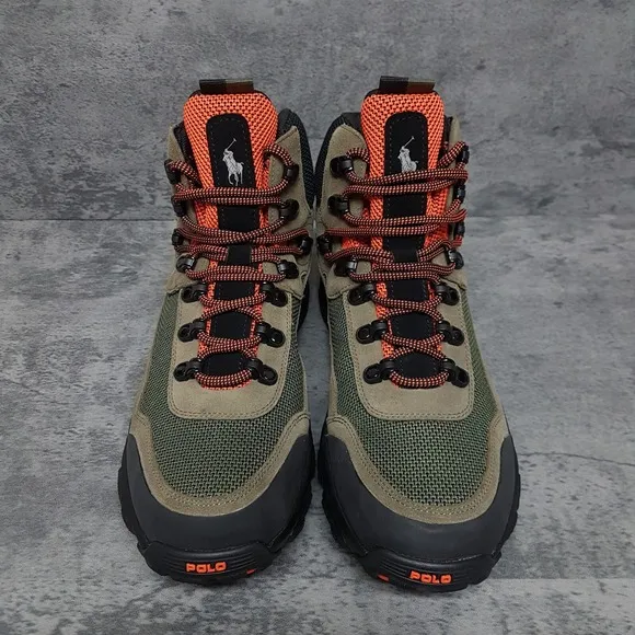 POLO Ralph Lauren Adventure 300 Mid SK Hiking Boots Mens Size 9 Dark Green