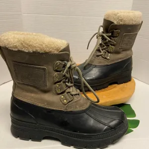 Polo Ralph Lauren Camo Green Leather LANDEN Duck Boots Winter Boots