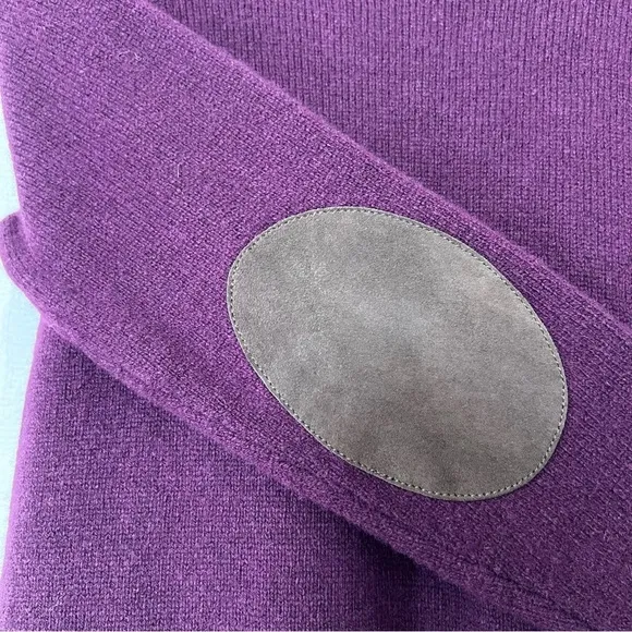 Polo Ralph Lauren Cashmere and Wool Blend Sweater Dress with Elbow Patches SZ M