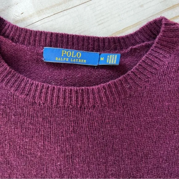 Polo Ralph Lauren Cashmere and Wool Blend Sweater Dress with Elbow Patches SZ M