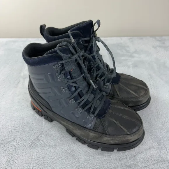 Polo Ralph Lauren Delton Duck Leather Boots Men's Size 10D Winter Outdoors