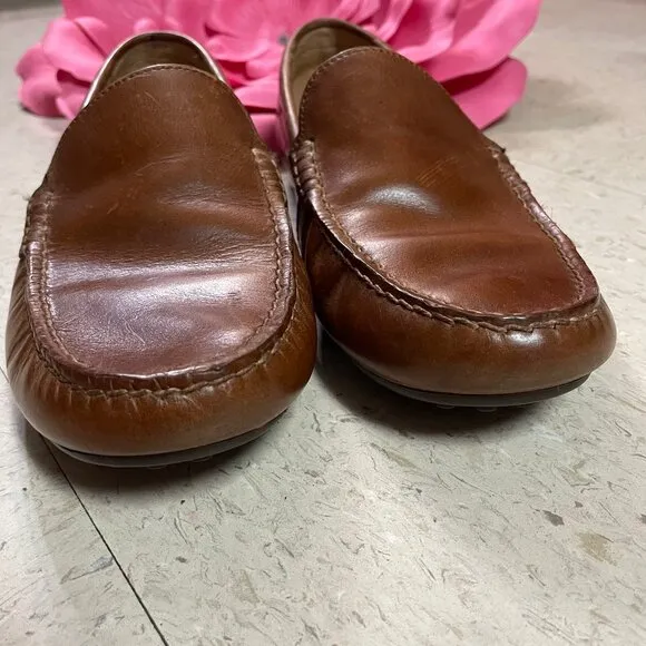 POLO RALPH LAUREN Mens 8.5D Leather Penny Driving Loafers Dress Shoes Brown