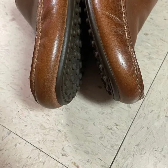 POLO RALPH LAUREN Mens 8.5D Leather Penny Driving Loafers Dress Shoes Brown
