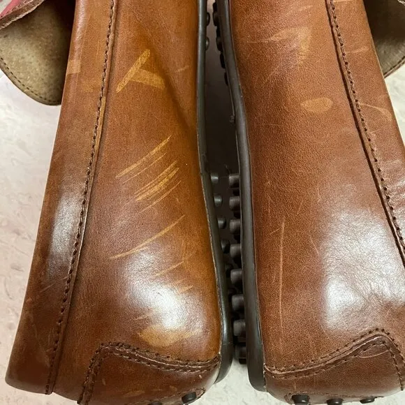 POLO RALPH LAUREN Mens 8.5D Leather Penny Driving Loafers Dress Shoes Brown