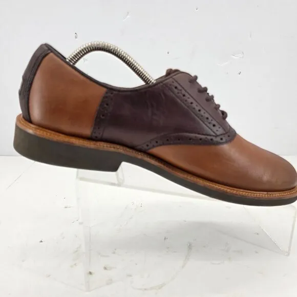 Polo Ralph Lauren Torrington Dress Oxford Saddle Mens Shoes Brown Leather 9.5 D