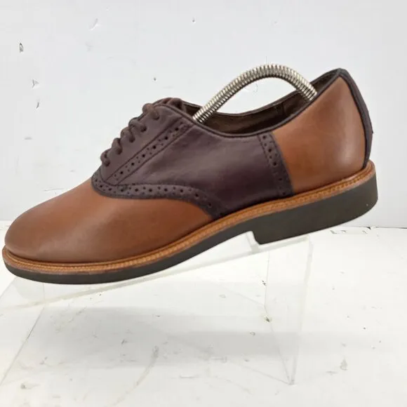 Polo Ralph Lauren Torrington Dress Oxford Saddle Mens Shoes Brown Leather 9.5 D