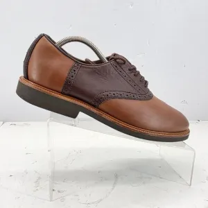 Polo Ralph Lauren Torrington Dress Oxford Saddle Mens Shoes Brown Leather 9.5 D