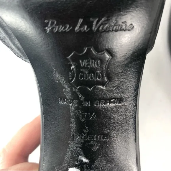 Pour la Victoire black high heel shoes 7.5 (#38)