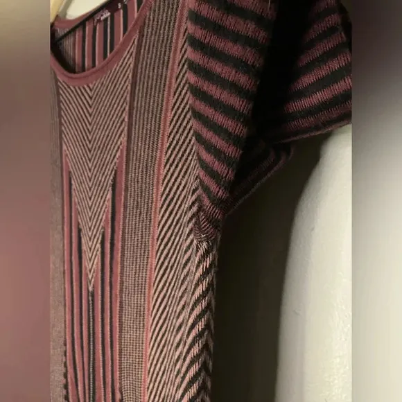 Prana Whitley Long Sleeve Lightweight Sweater Dress size Small Burgundy boho