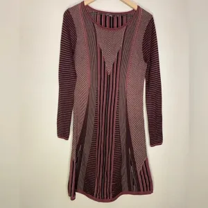 Prana Whitley Long Sleeve Lightweight Sweater Dress size Small Burgundy boho