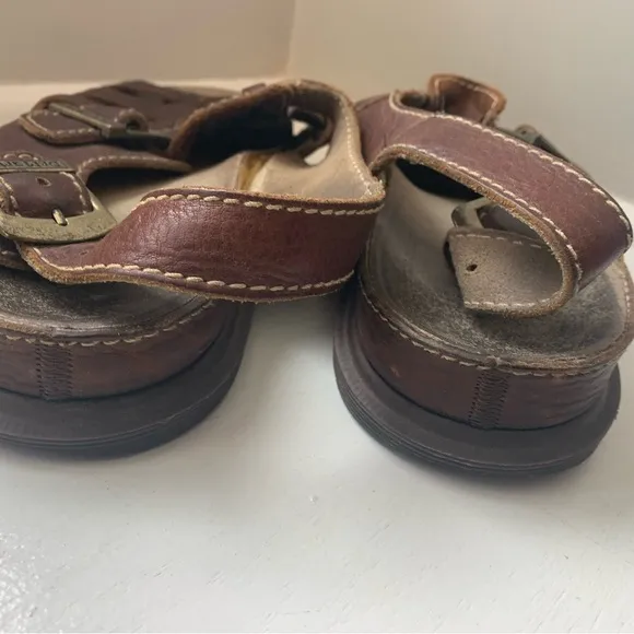 PreLoved Mens Dr.Martens Brown Leather Sandals with Buckle Straps SZ 11