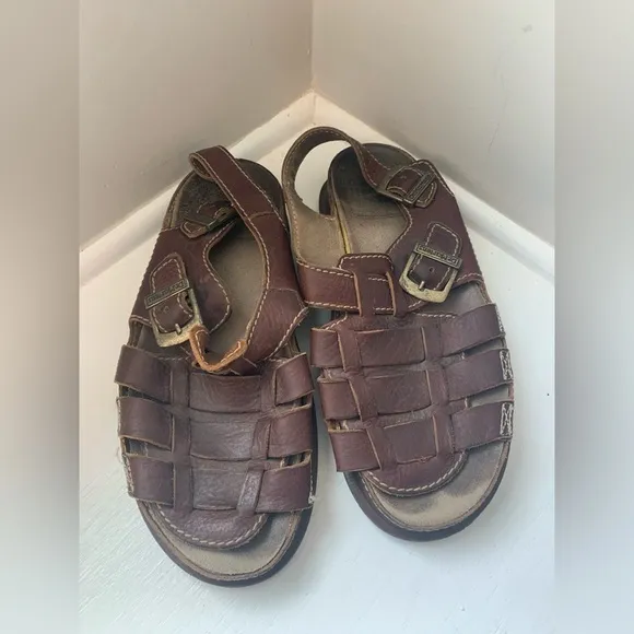 PreLoved Mens Dr.Martens Brown Leather Sandals with Buckle Straps SZ 11