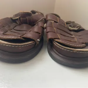 PreLoved Mens Dr.Martens Brown Leather Sandals with Buckle Straps SZ 11
