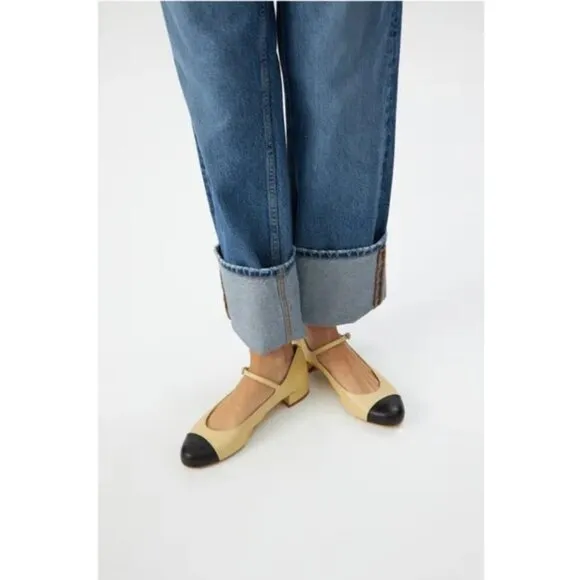 Pretty Ballerinas Leather ballet flats Mary Jane heel Size EU 40/US 10