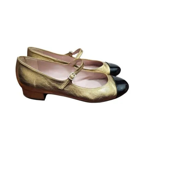 Pretty Ballerinas Leather ballet flats Mary Jane heel Size EU 40/US 10